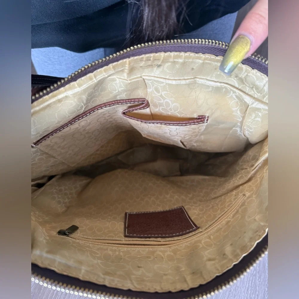 Coach Patchwork Crossbody Bag in Blue and Brown - Picture 5 of 9